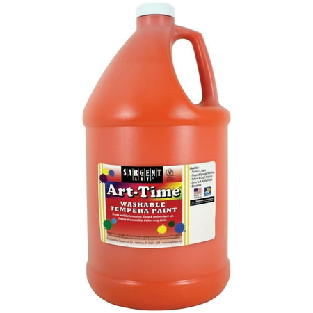 UPC: 0042229736148 | Art-Time® Washable Tempera Paint Orange – Gallon