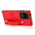 thumbnail image 3 of Dteck Case For Samsung Galaxy S20 Ultra(6.9 inches),Luxury PU Leather Adjustable Strap Shockproof Rubber Protective Back Phone Kickstand Hybrid Cover,Red, 3 of 6