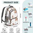 thumbnail image 5 of Highland Cow and Flower Print Backpack for School, Cute School Bag with Adjustable Shoulder Straps and Padded Back, 16.9"x12.6"x5.9", 5 of 5