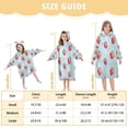 thumbnail image 3 of Wearable Blanket with Sleeves and Pocket Oversized Hooded Sweatshirt 3-14 YR Strawberry S, 3 of 7