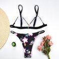 thumbnail image 3 of Women‘s Bikini Ribbed Leopard Snakeskin V-Notch Swimsuit Hig Cut Animal Print Bikini Swimsuit Set For Women, 3 of 6