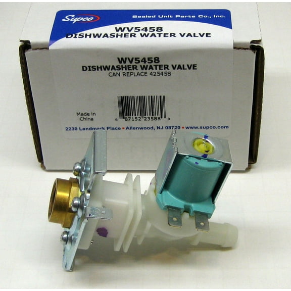 WV5458 for Bosch 425458 Dishwasher Inlet Solenoid Valve AP3783031 PS1266278