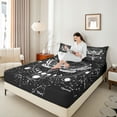 thumbnail image 5 of Feelyou Moth Butterfly Twin Sheet Sets, Tribal Hippie Skeleton Twin Fitted Sheet, Constellation Stars Galaxy Flat Sheet, Lightweight Room Decor, 3pcs, 5 of 7