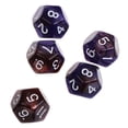 thumbnail image 3 of Juego de 10 piezas de acrílico D12 poliédricos cónicos para juegos de rol Café púrpura, 3 of 7