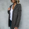 thumbnail image 5 of UJNDER Womens Jacket Long Sleeve Cardigan Loose Sweater Hooded Solid Fuzzy Coat Casual Top Open Front Grey XXL, 5 of 7