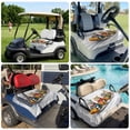 thumbnail image 6 of Golf Cart Seat Covers for 2 Seater,Christmas Microfiber Cart Seat Towel Blanket,Funny Cats Sleds Skiing Winter Forest Tree Absorbent Breathable Non Slip Bench Seats Protector for Golf Course 51"x31", 6 of 9