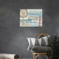 thumbnail image 3 of Nautical Lighthouse Wall Art Inspirational Quotes Rudder Helm Wall Decor Coastal Theme Pictures Painting Print Positive Framed Artwork for Bathroom Bedroom Living Room Office 16"x12", 3 of 6