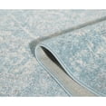 thumbnail image 3 of 7' Spa Blue Machine Woven Distressed Medallion Indoor Runner Rug, 3 of 3