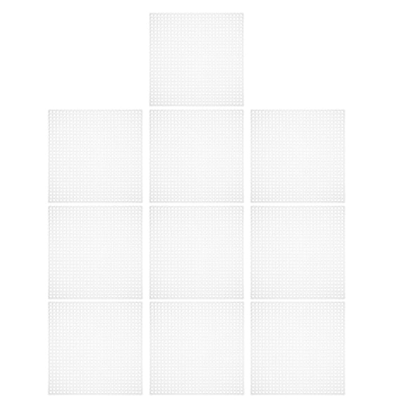 UPOUART 10Pcs Durable Plastic Mesh Canvas Sheets White for DIY Cross Stitch and Needlework Crafts