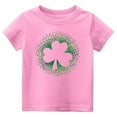 thumbnail image 6 of Kids St. Patrick's Day Clover T Shirts Boys Girls Shamrock Graphic Tees Green Short Sleeve Tops for Irish Festival Celebrations, 6 of 8