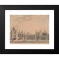 thumbnail image 2 of Thomas Malton the Younger 18x14 Black Modern Framed Museum Art Print Titled - Cambridge University; Great Court and Chapel (1789), 2 of 5