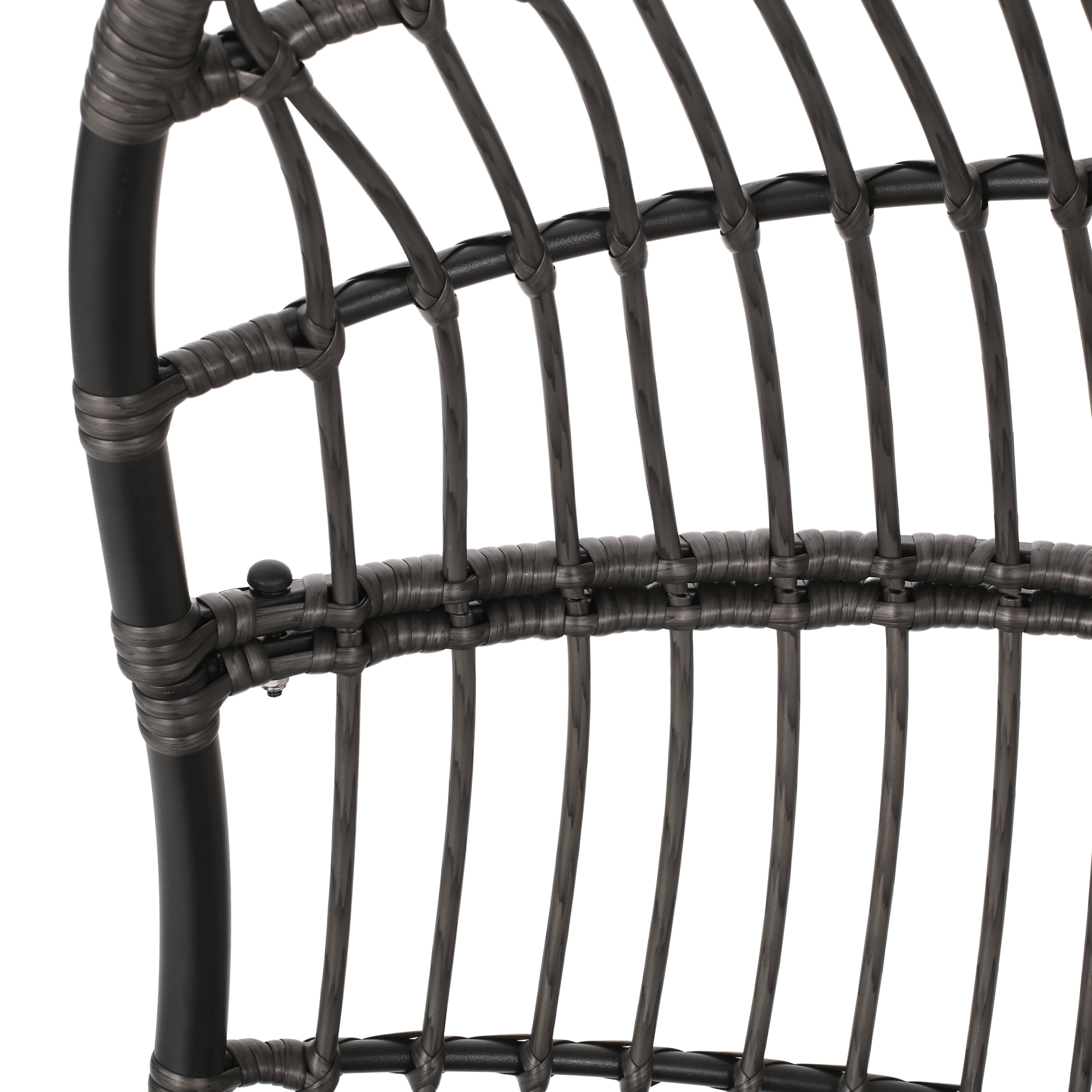 Noble House Richards Wicker Hanging Chair NO STAND in Light Brown and Beige Walmart