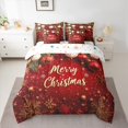thumbnail image 2 of jejeloiu Merry Christmas Twin Bedding Sets 7-Piece,Red Xmas Balls Bedding Comforter Set,Happy New Year Sheet Sets For Girls,Super Cozy Room Decoration Reversible, 2 of 8