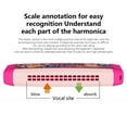 thumbnail image 4 of Pink Kids Harmonica With 16 Holes And Light For Breath Training In Plastic Material Educational Music Gift Pink, 4 of 8