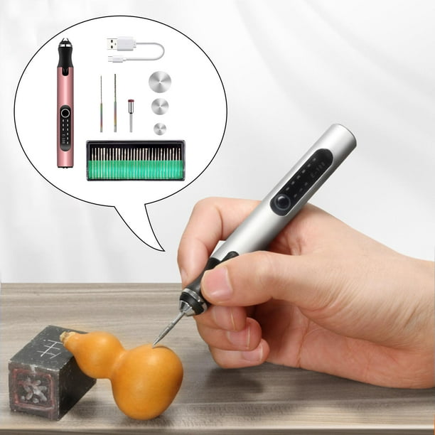 Professional Engraving Pen 30 Bits, USB Rechargeable Engraving Pen  Cordless, Engraver Pen for All Materials, Portable Metal Engraver Hand Tool  for Wood Glass and Plastic : : Home Improvement