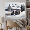thumbnail image 2 of Designart Tractor At The Barn In Winter I Canvas Wall Art, 2 of 5