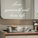 thumbnail image 2 of 1pc, Mirror Decal, Love Yourself And Love Life Inspirational Quotes Wall Sticker, Bathroom Decor Shower Door Decal, Window Sticker, Bedroom Bathroom Background Wall Decor, Home Decor, 2 of 4