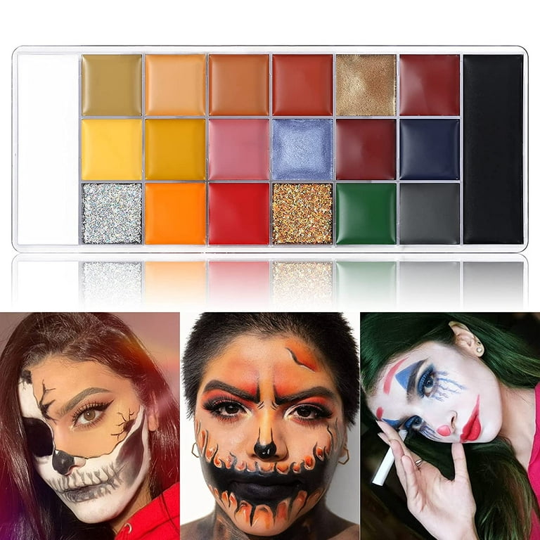 Athena Face Body Paint Oil Palette, Professional Flash Non Toxic Safe  Tattoo Halloween FX Party Artist Fancy Makeup Painting Kit For Kids And  Adult