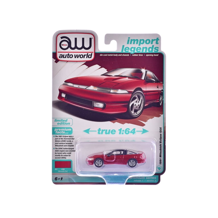 1991 Mitsubishi Eclipse GSX Maranello Red with Black Top 