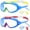 Blue Red& Blue Yellow, variant on Vvinca Swim Goggles for Kids, Ages 3-15, 2 Pack – with Earplugs & Nose Clip, Anti-Fog UV Protection, One-Button Adjust, for Boys Girls Teen