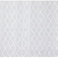 thumbnail image 2 of Serafina Home Decorative Sheer Fabric Shower Curtain for Bathroom:White Embroidered Geometric Design withWhite Silver Threading (Chirine White), 2 of 2