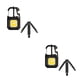 thumbnail image 1 of Yuarrent Llavero portátil Linterna Impermeable Antorcha ajustable Luz de trabajo con mango doblado Herramienta de iluminación para senderismo Type1 NO1, 1 of 6