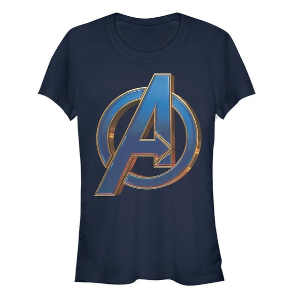Junior's Marvel Avengers: Endgame Bold Logo Graphic Tee Navy Blue 2X Large
