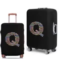 thumbnail image 1 of 2022 Luggage Case Protective Cover Text 26 Letter Pattern Travel Elastic Duffle Luggage Dust Cover for 18-28 Inch Suitcase 8text Q L, 1 of 6