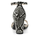 thumbnail image 4 of Sandalias Allegra K Correa del Tobillo estampado de serpiente tacones Gruesos Negro 41 EU, 4 of 7