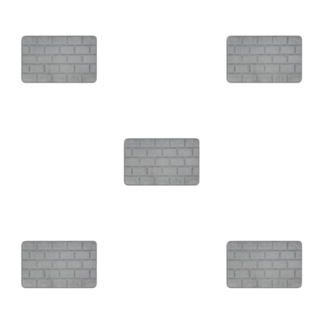 Inteprter Alfombrilla de baño de secado rápido No se desprenden alfombras para una rápida y fuerte absorción Exquisito hecho a mano gris Type2 NO2