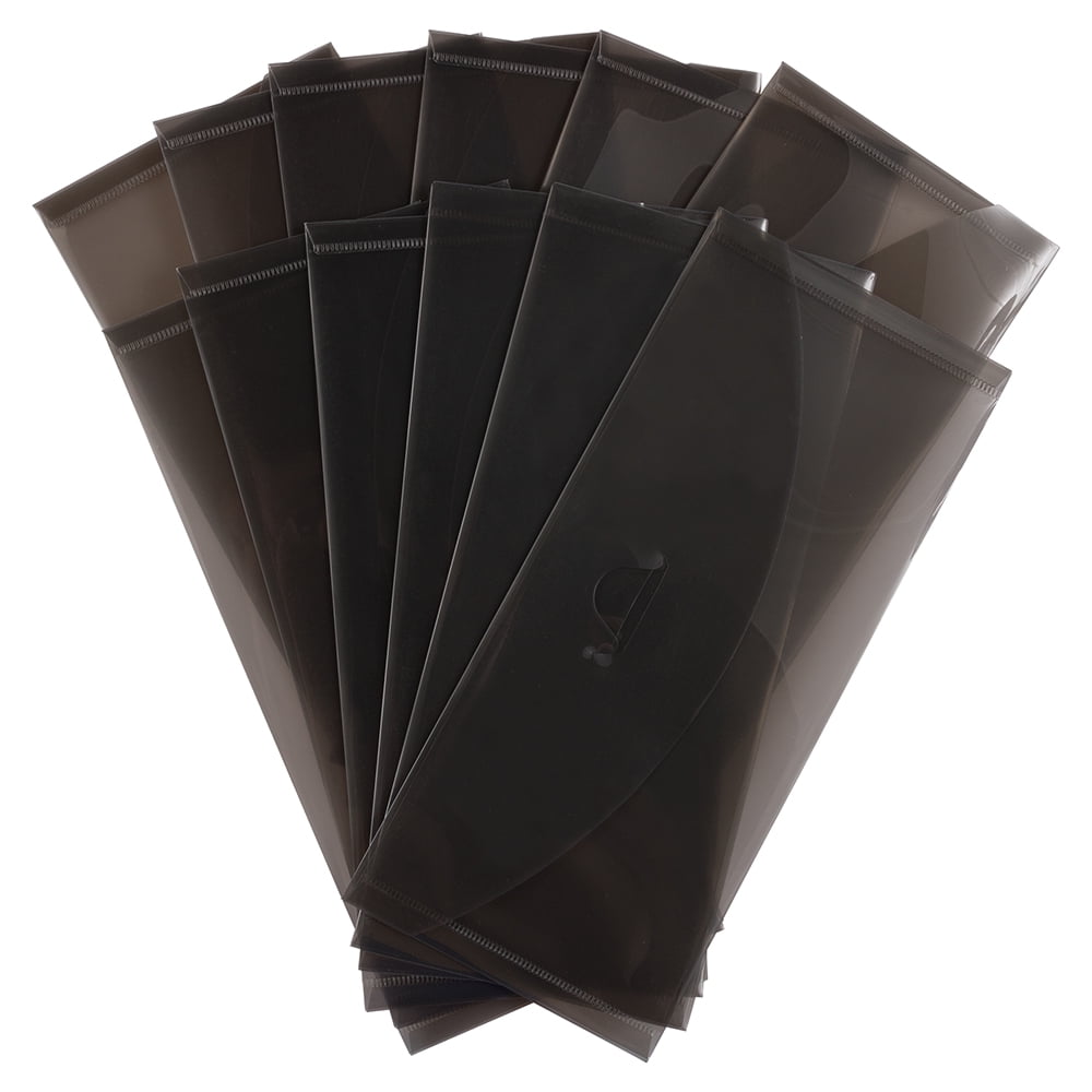 JAM Paper #10 Plastic Envelopes, Tuck Flap, 4.25" x 9.75", Smoke Grey, 12 Per Pack