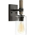 thumbnail image 5 of Progress Lighting Barnes Mill 1-Light Bath & Vanity Fixture, Antique Bronze, Clear Seeded Glass Shade, 5 of 8