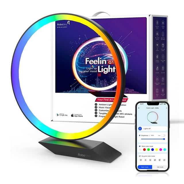 Robobloq Feelin Light Q1 Smart DIY Ambient RGB Table Lamp With Radar Sensor