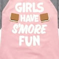 thumbnail image 3 of Instant Message - Girls Have Smore Fun - Toddler & Youth Girls Raglan Graphic T-Shirt, 3 of 5