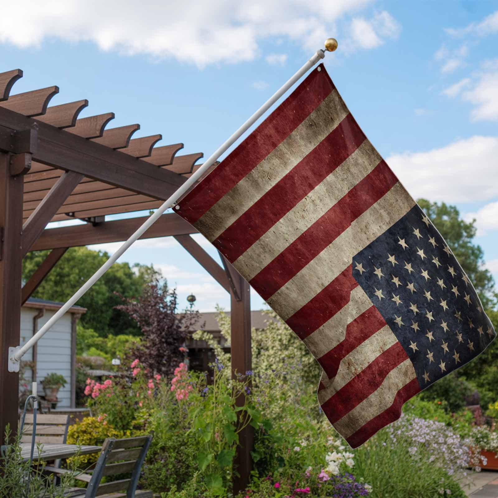 4th of July Flags for Outside 3x5 ft Vintage American Flag Outdoor Flags Double Sided Grommets House Banner Retro USA Flag Patio Yard Flag for Outdoor Party Porch Garden Independence Day Decor