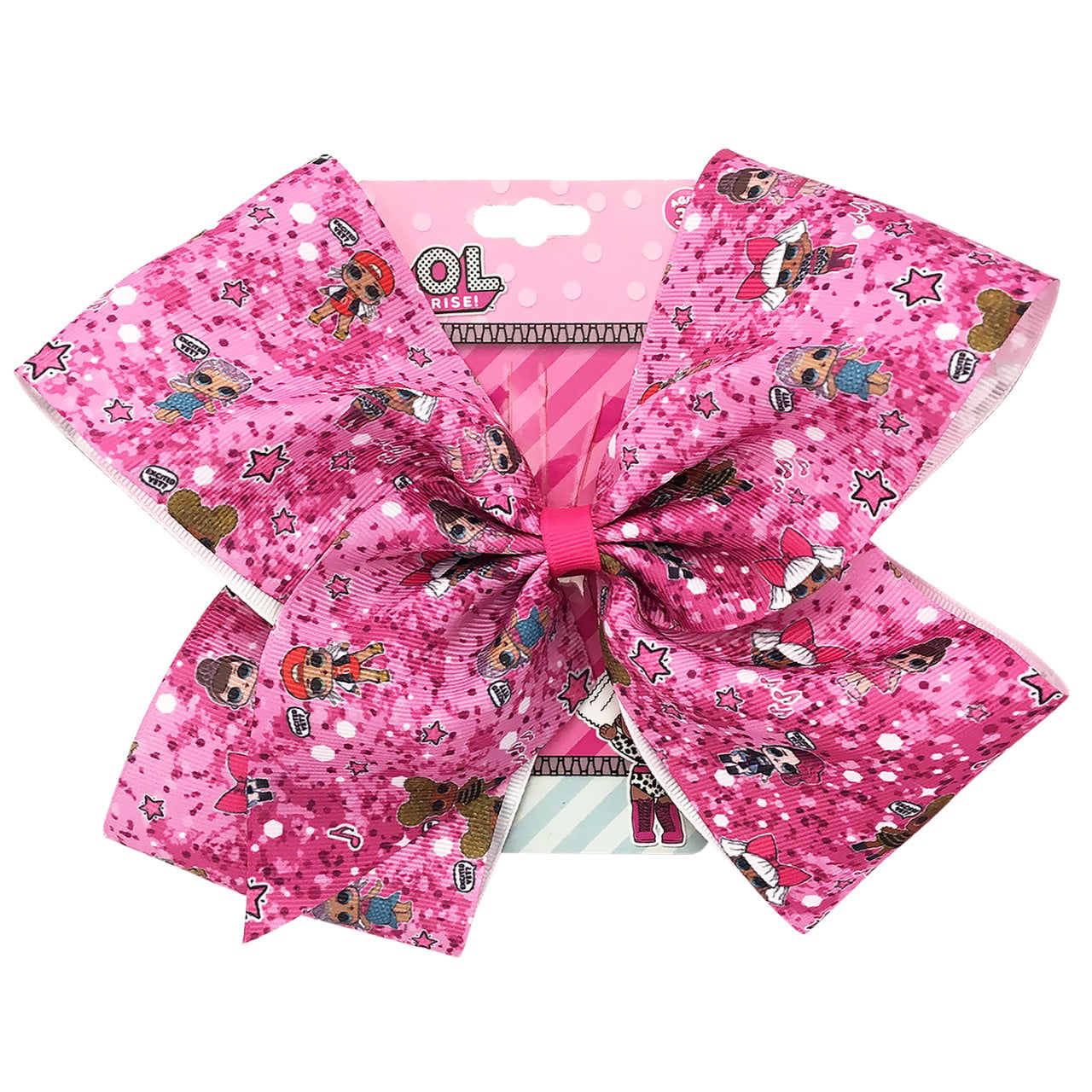 Girls Kids Hair Clips Hair Grips With Pink Glitter Bow  LOL Surprise 2 Pack 