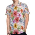 thumbnail image 4 of High Quality Hawaiian Shirts for Men Short Sleeve Aloha Beach Shirt Floral Summer Casual Button Down Shirts Blouses 7JKTBL, 4 of 7