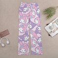 thumbnail image 5 of Kuromi And My Melody Women's Wide Leg Yoga Pant Comfy Loose Sweatpants High Waist Lounge Casual Athletic Pant Workout Joggers Pant, 5 of 7