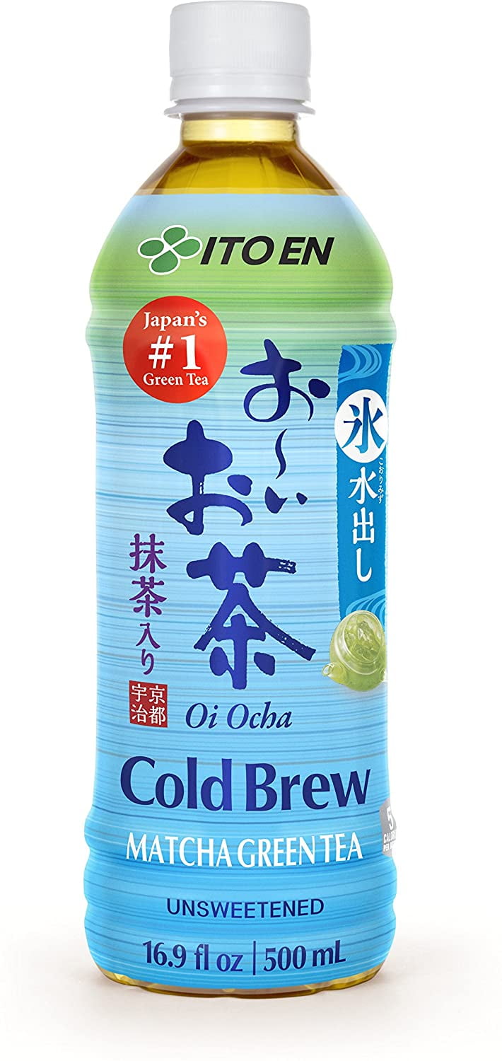 Ito En Oi Ocha Cold Brew Matcha Green Tea Unsweetened 16.9 Ounce 12 Count Unsweetened Zero