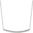 thumbnail image 1 of Sterling Silver Rhodium-Plated Cz With 2In Ext. Bar Necklace Made In China qg3651-16, 1 of 5