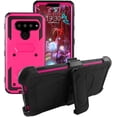 thumbnail image 1 of Mignova LG V50 /LG V50 ThinQ case,Heavy-Duty Shockproof Full Body Protection Rugged Hybrid Case with Rotating Belt Clip and Bracket 2019 Release([Pink), 1 of 7