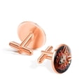 thumbnail image 3 of Floral Animal Elegant Men's Stainless Steel Cufflinks for Formal Attire - for Special Events, 3 of 6