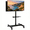 Black for 2 TVs, variant on TAVR Furniture Mobile TV Stand with Wheels for 32-85 inch Screens up to 150 lbs, Height Adjustable Rolling TV Stand with Shelf for Office, Living Room, Black