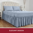 thumbnail image 3 of Mellanni Iconic Collection Ruffled Microfiber Bed Skirt 15" Drop, Twin XL, Blue Hydrangea, 3 of 7