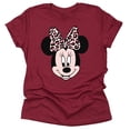 thumbnail image 2 of Minnie Leopard Print Bow Portrait, Animal Kingdom Shirt, Safari Shirt Casual Short Sleeve Shirt (Medium, Raspberry), 2 of 7