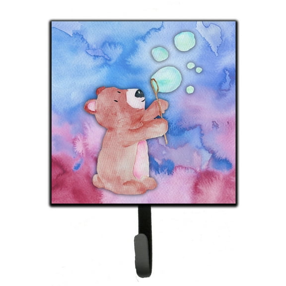 Bear and Bubbles Watercolor Leash or Key Holder