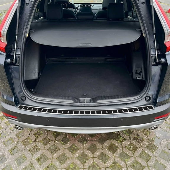 Rear Bumper Sill Cover Guard for Honda CR-V 2012-2016 S.Steel Carbon Foiled