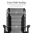 thumbnail image 3 of Best Choice Products Oversized Padded Zero Gravity Chair, Folding Outdoor Patio Recliner w/ Side Tray - Gray, 3 of 7