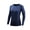 Tops-A415Navy, variant on Womens Workout Tops Contoured Seams Compression Fit Crew Neck Workout Long Sleeve Tops for Women Performance Athletic Tops Gym Yoga Athletic Wear