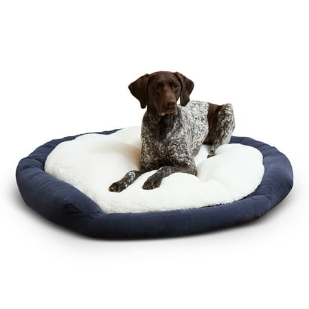 Happy Hounds Murphy Deluxe Donut Dog Bed, Denim, Large (42 x 42 in.)